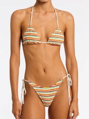 VINCA BONN Terry Towelling Triangle Bikini Set